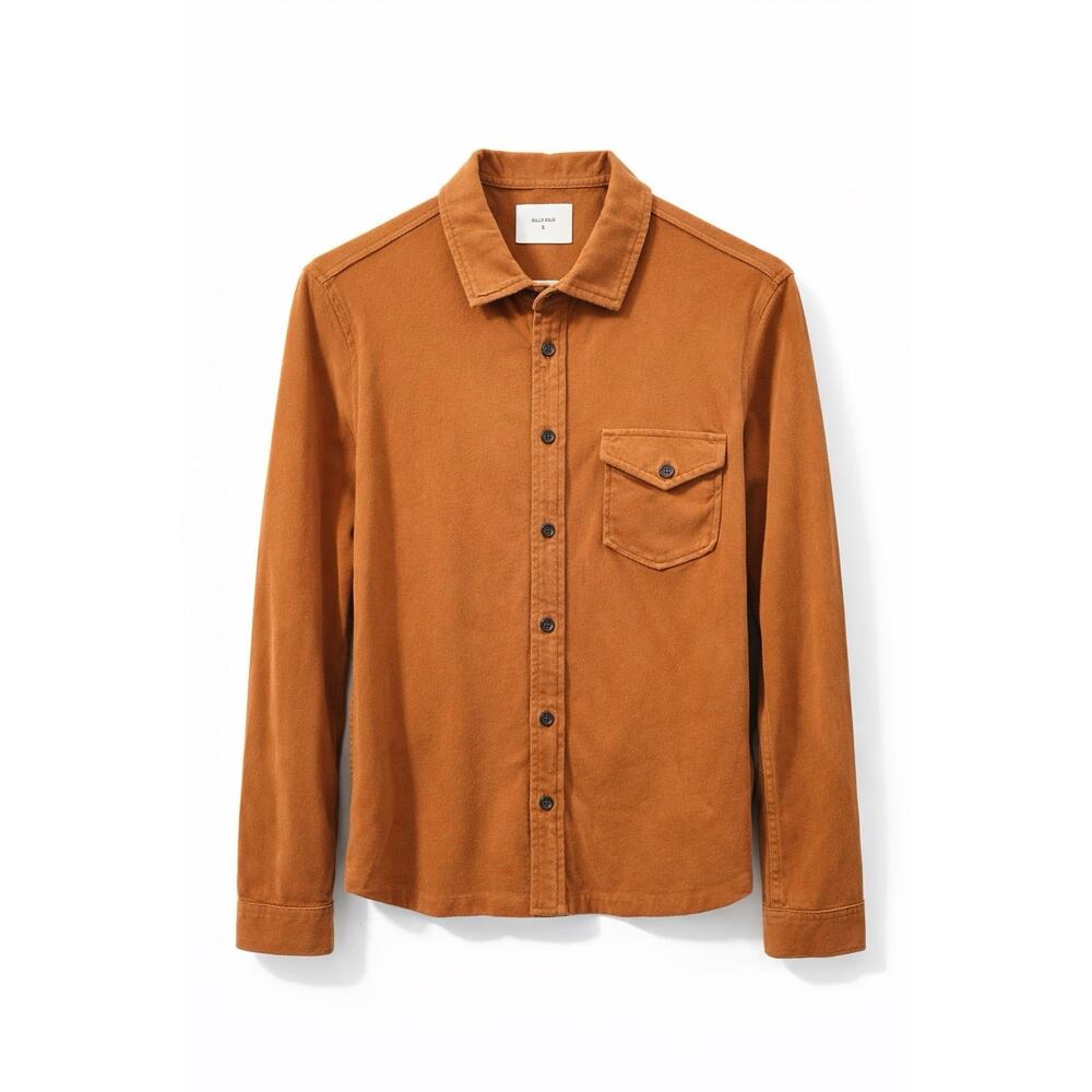 Billy Reid Burnt Orange Cotton Button Up Shirt Mens Small Made in Peru
